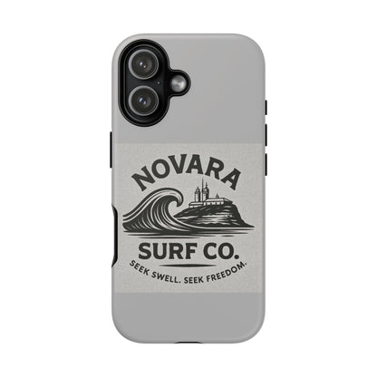 Novara Surf Co. Tough Case – Coastal Wave Logo (Impact Protection)