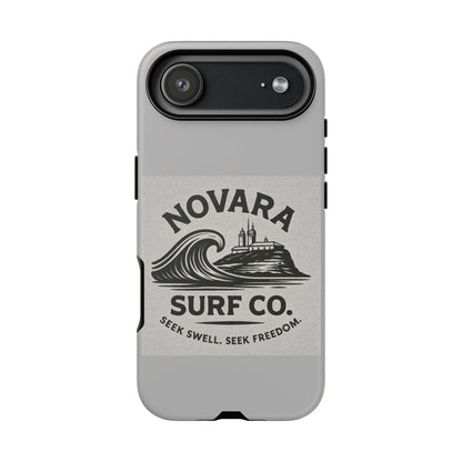 Novara Surf Co. Tough Case – Coastal Wave Logo (Impact Protection)