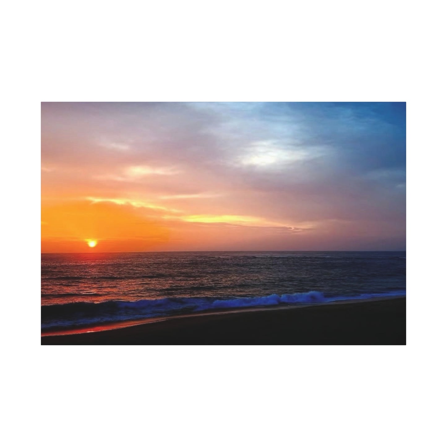 “Breakwall Dawn” – Newcastle Sunrise Matte Canvas