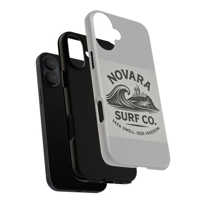 Novara Surf Co. Tough Case – Coastal Wave Logo (Impact Protection)