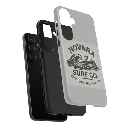 Novara Surf Co. Tough Case – Coastal Wave Logo (Impact Protection)