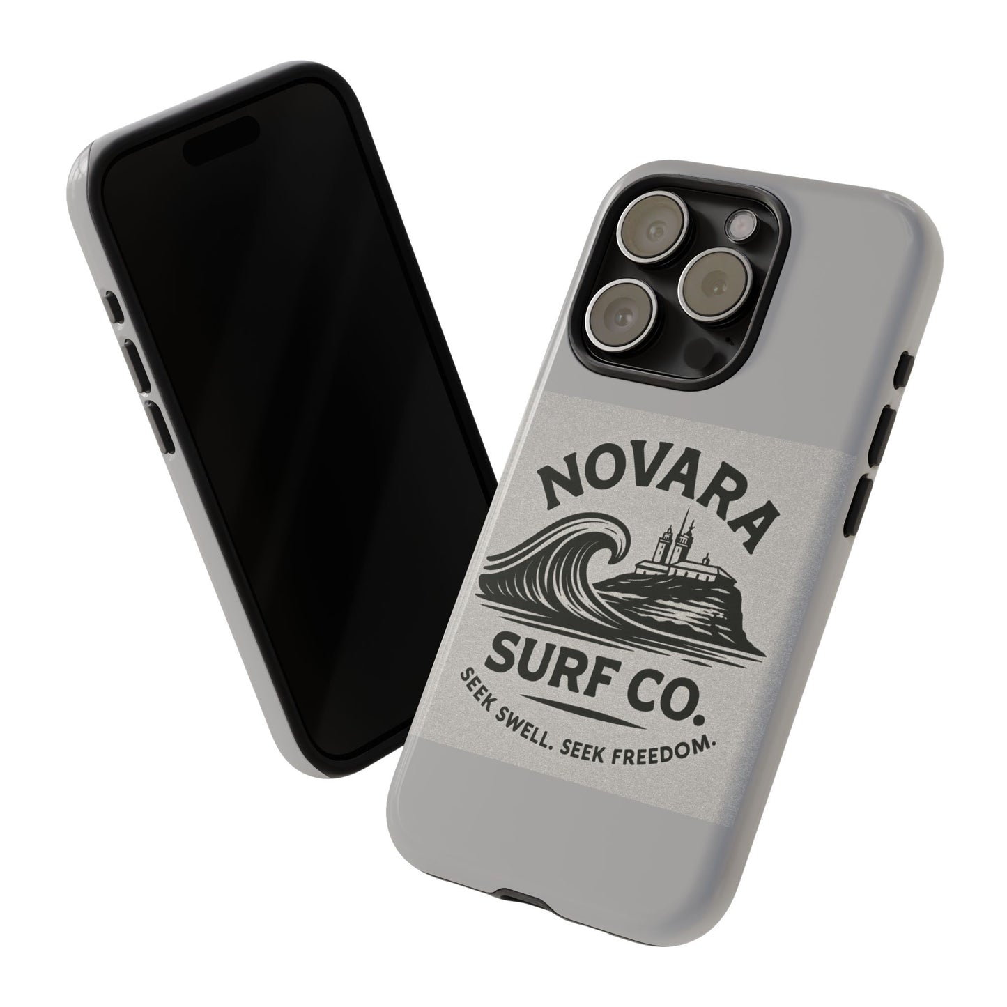 Novara Surf Co. Tough Case – Coastal Wave Logo (Impact Protection)