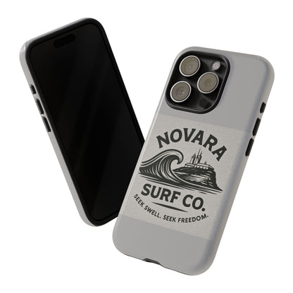 Novara Surf Co. Tough Case – Coastal Wave Logo (Impact Protection)