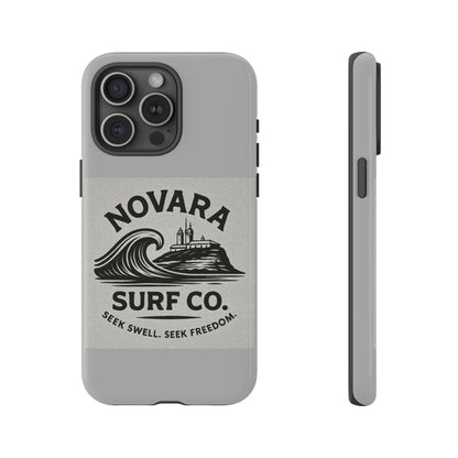 Novara Surf Co. Tough Case – Coastal Wave Logo (Impact Protection)