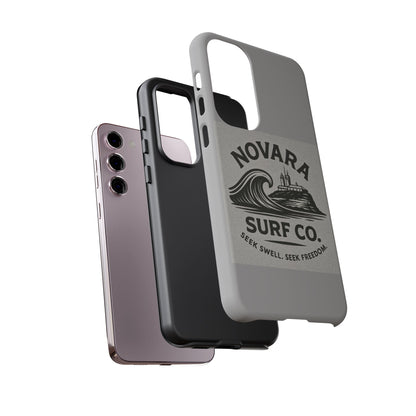 Novara Surf Co. Tough Case – Coastal Wave Logo (Impact Protection)