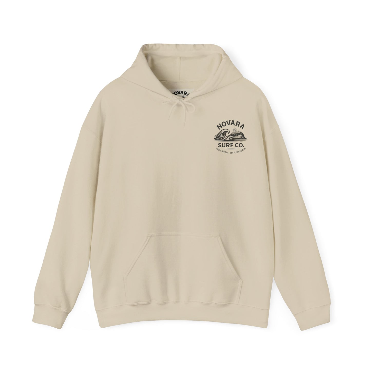 Novara Surf Co. “Coastal Heritage” Graphic Hoodie – Seek Swell, Seek Freedom