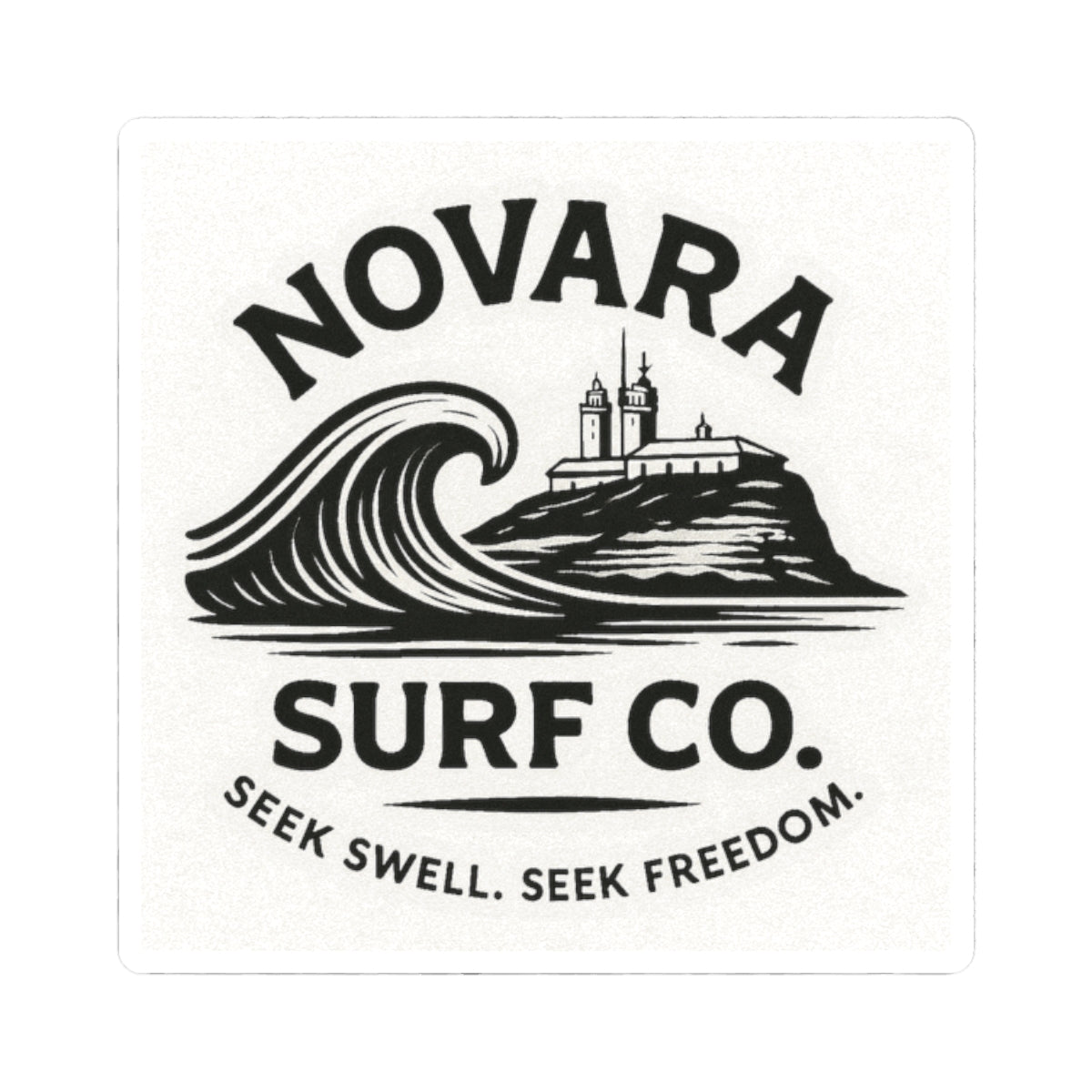 Novara Signature Sticker – Seek Swell. Seek Freedom