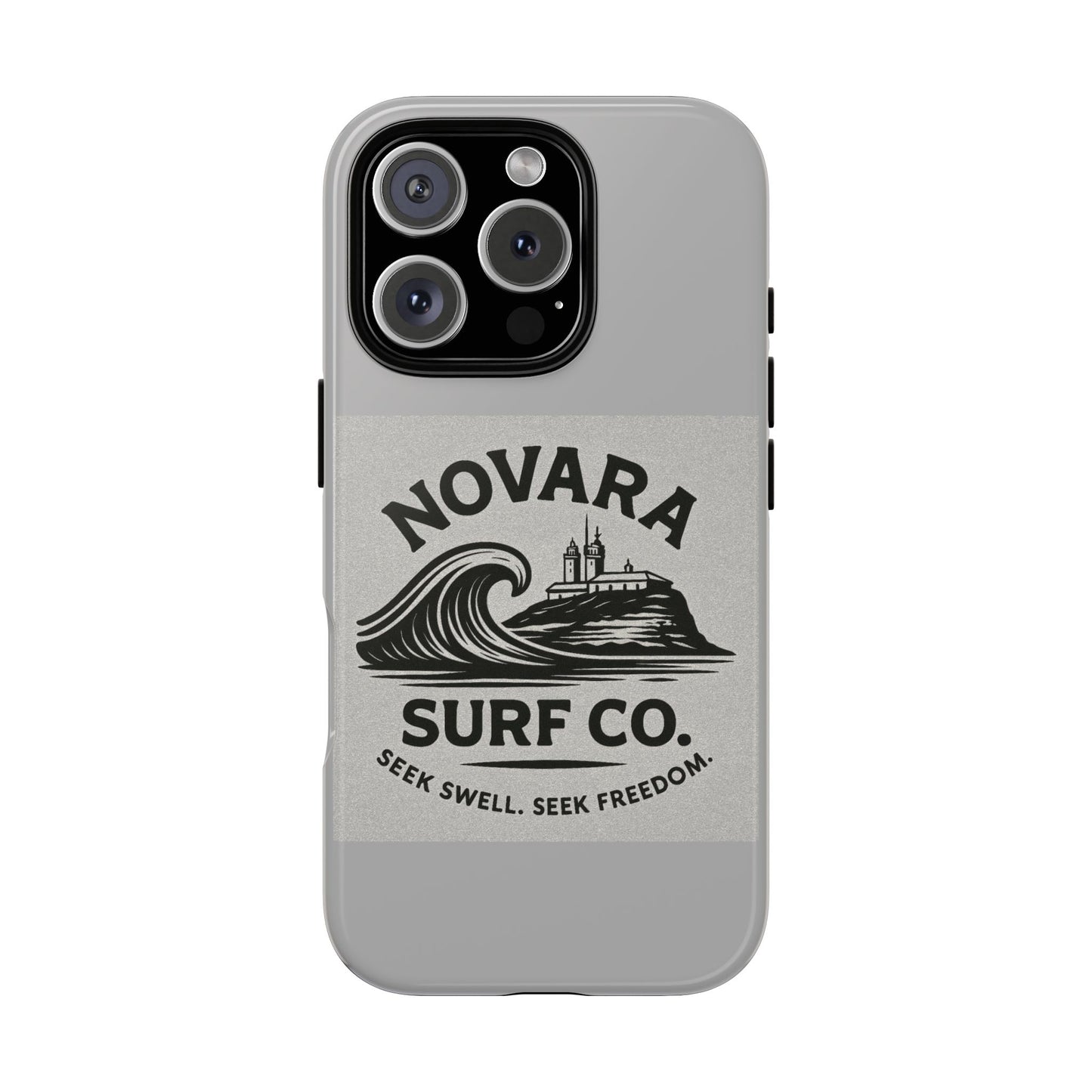 Novara Surf Co. Tough Case – Coastal Wave Logo (Impact Protection)