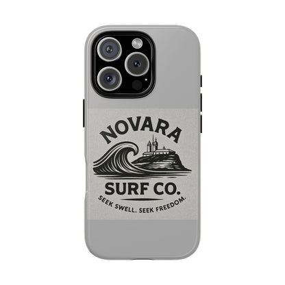 Novara Surf Co. Tough Case – Coastal Wave Logo (Impact Protection)