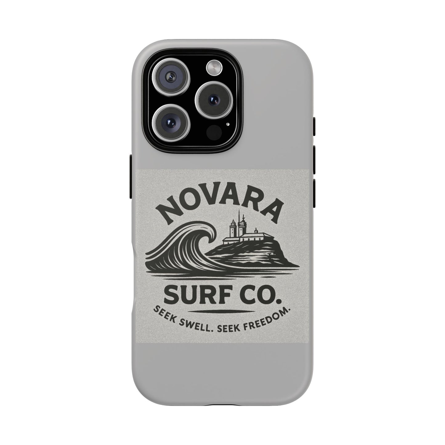 Novara Surf Co. Tough Case – Coastal Wave Logo (Impact Protection)