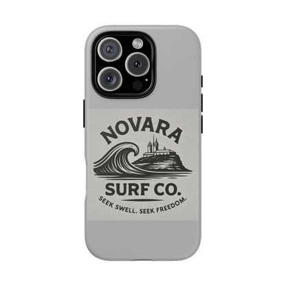Novara Surf Co. Tough Case – Coastal Wave Logo (Impact Protection)