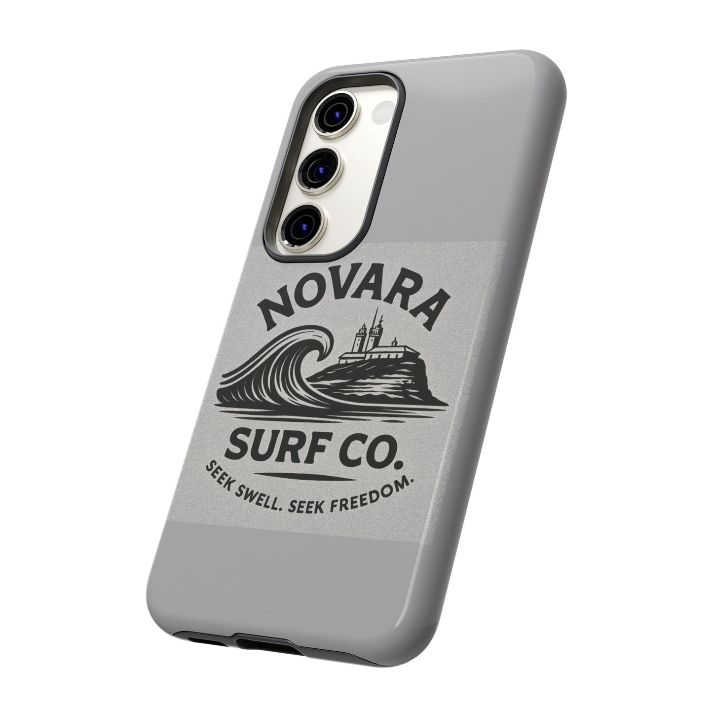 Novara Surf Co. Tough Case – Coastal Wave Logo (Impact Protection)