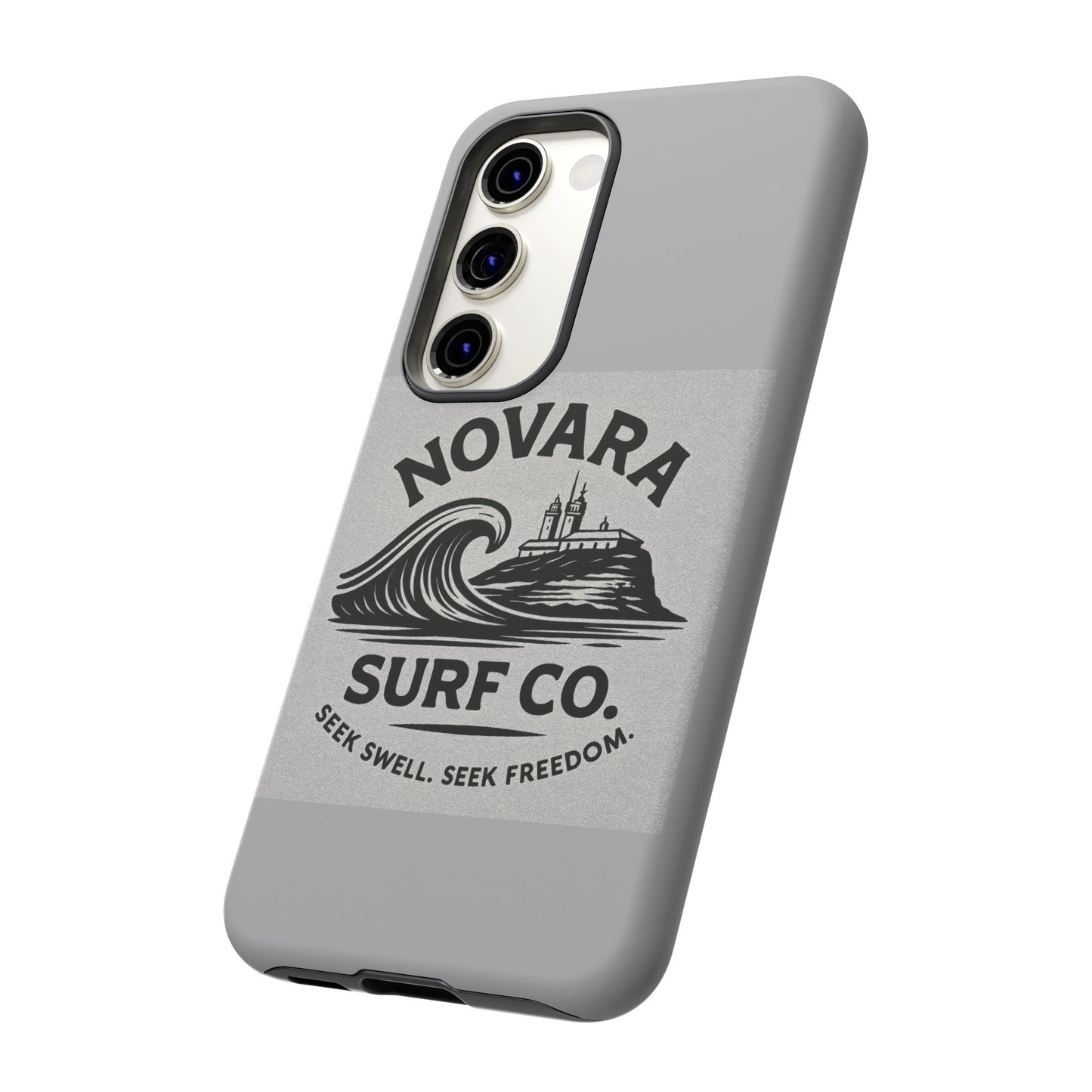 Novara Surf Co. Tough Case – Coastal Wave Logo (Impact Protection)