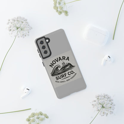 Novara Surf Co. Tough Case – Coastal Wave Logo (Impact Protection)
