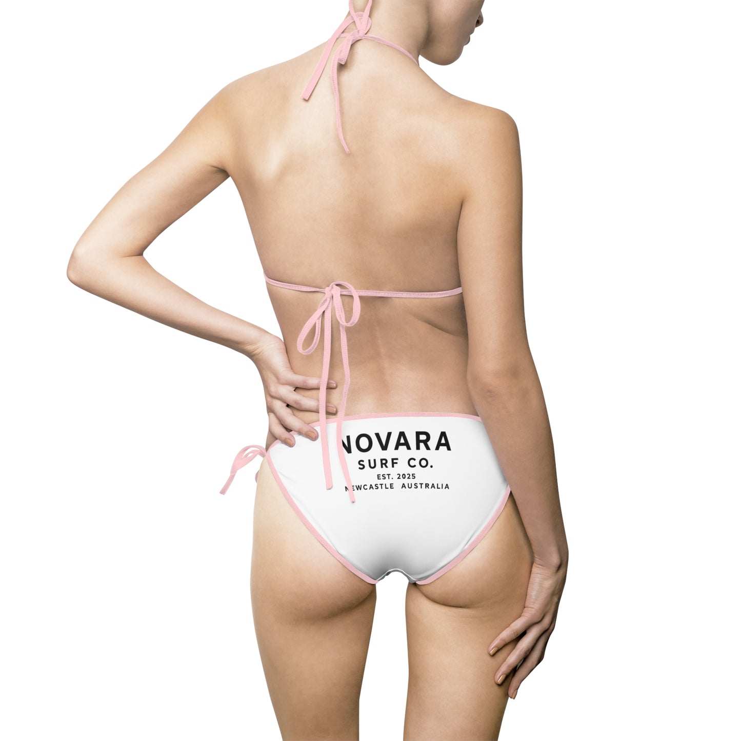 Novara Surf Co. Women’s Classic Tie Bikini Set – Coastal White