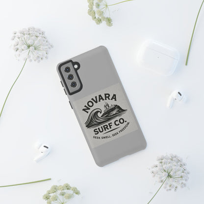 Novara Surf Co. Tough Case – Coastal Wave Logo (Impact Protection)