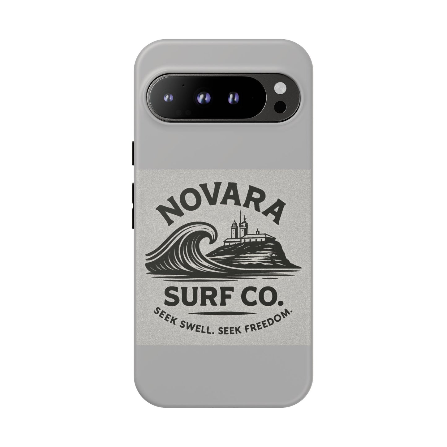 Novara Surf Co. Tough Case – Coastal Wave Logo (Impact Protection)