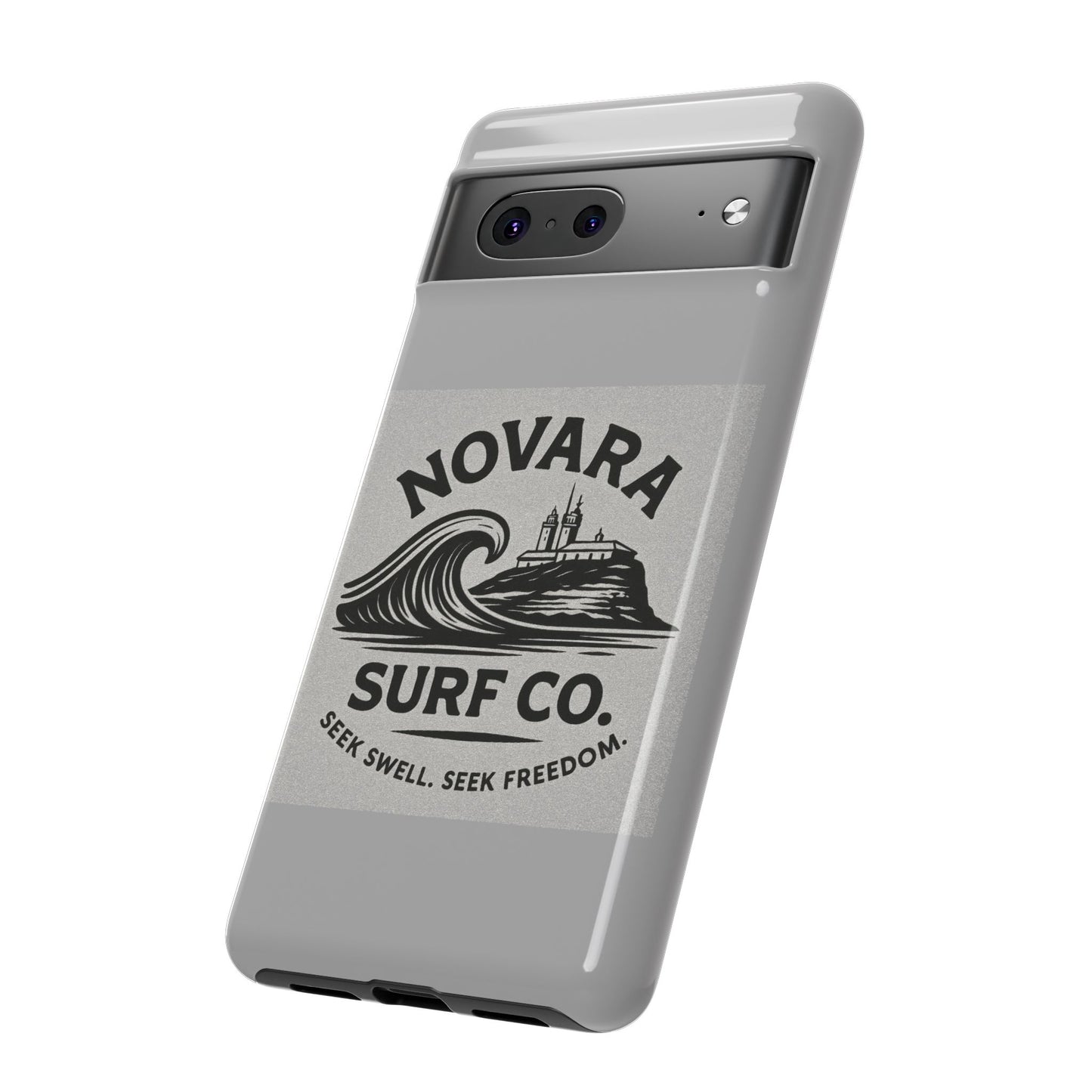Novara Surf Co. Tough Case – Coastal Wave Logo (Impact Protection)