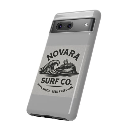 Novara Surf Co. Tough Case – Coastal Wave Logo (Impact Protection)
