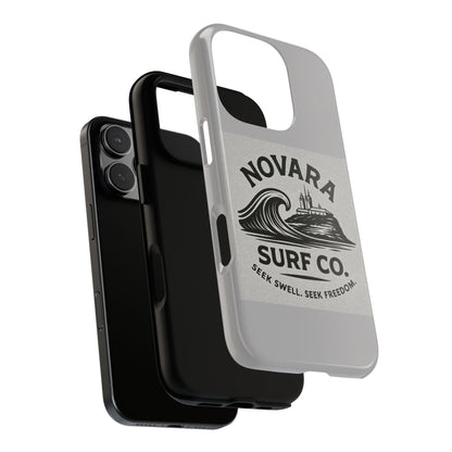 Novara Surf Co. Tough Case – Coastal Wave Logo (Impact Protection)