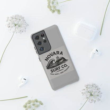 Novara Surf Co. Tough Case – Coastal Wave Logo (Impact Protection)