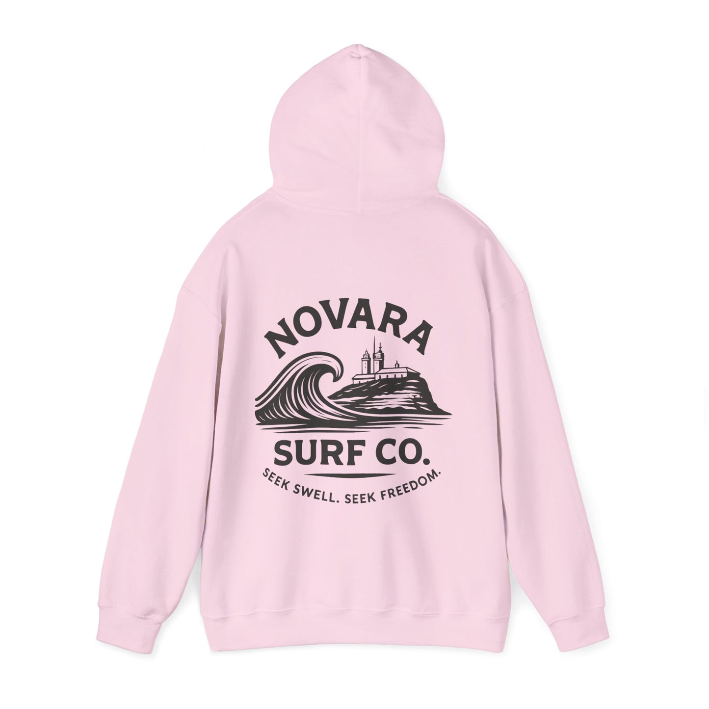 Novara Surf Co. “Coastal Heritage” Graphic Hoodie – Seek Swell, Seek Freedom