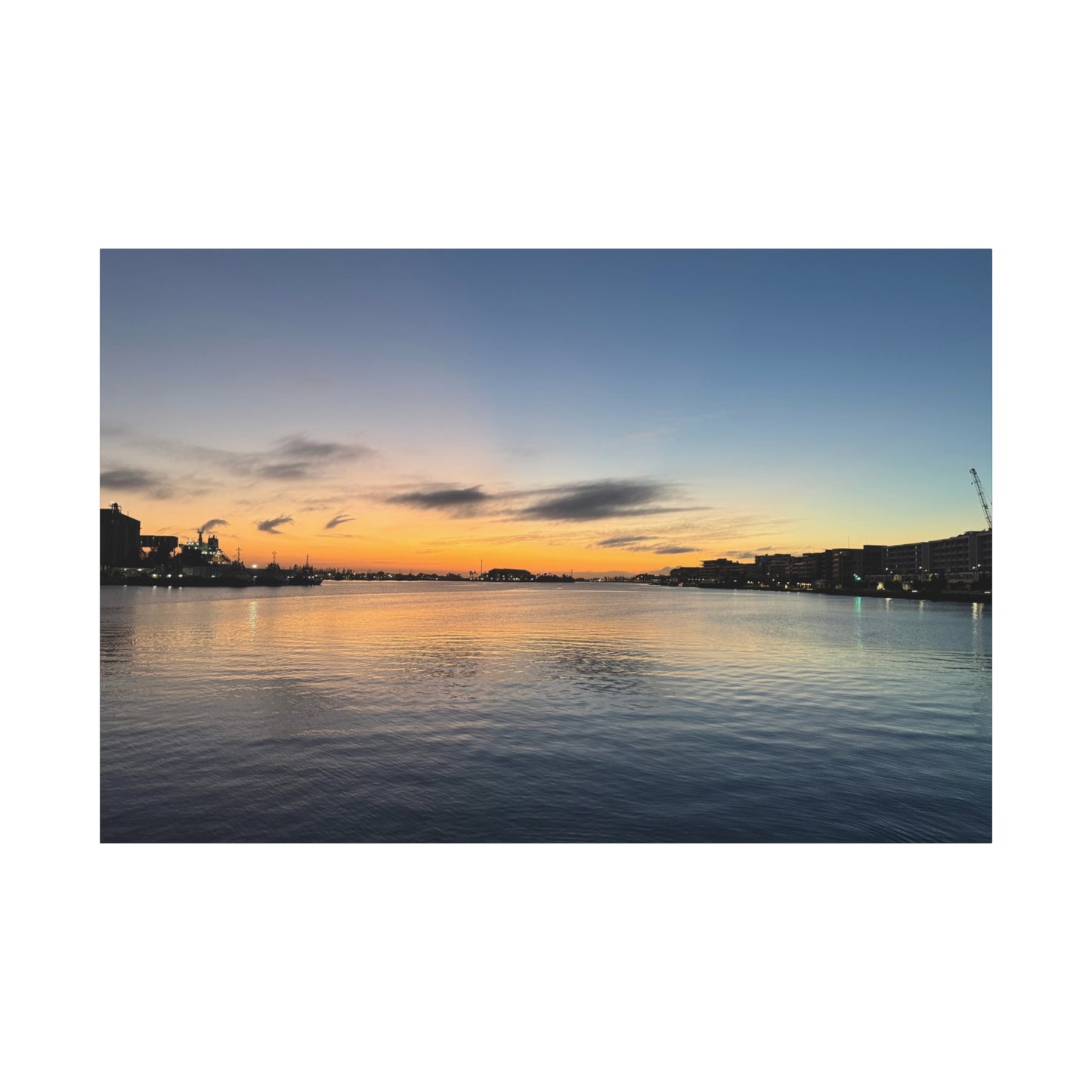 Sunset Harbor Matte Canvas Wall Art – Stretched 1.25"