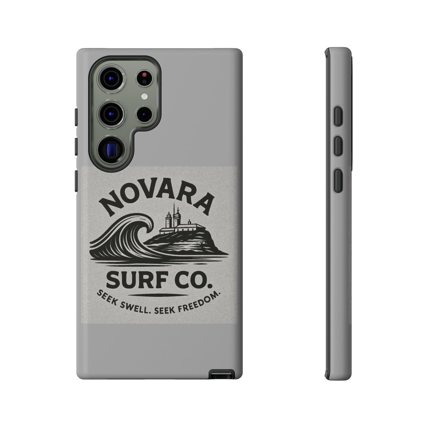 Novara Surf Co. Tough Case – Coastal Wave Logo (Impact Protection)