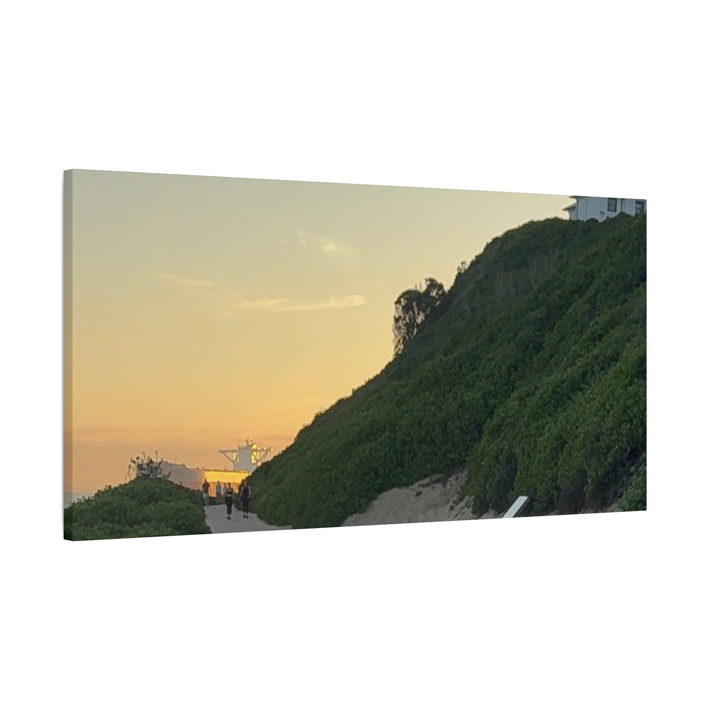Beach Sunset Path Matte Stretched Canvas (1.25")