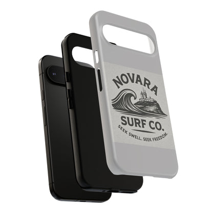 Novara Surf Co. Tough Case – Coastal Wave Logo (Impact Protection)