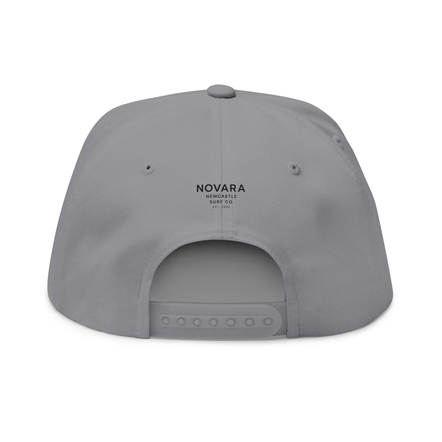 Novara Surf Co. Embroidered Flat Bill Cap — Coastal Surf Snapback Hat