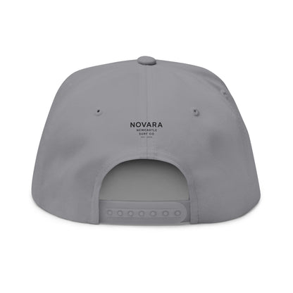 Novara Surf Co. Embroidered Flat Bill Cap — Coastal Surf Snapback Hat