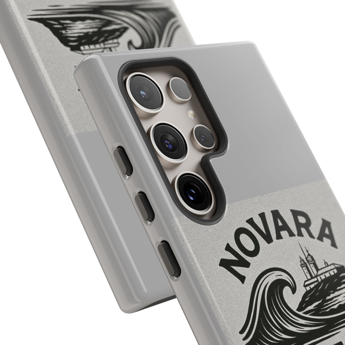Novara Surf Co. Tough Case – Coastal Wave Logo (Impact Protection)
