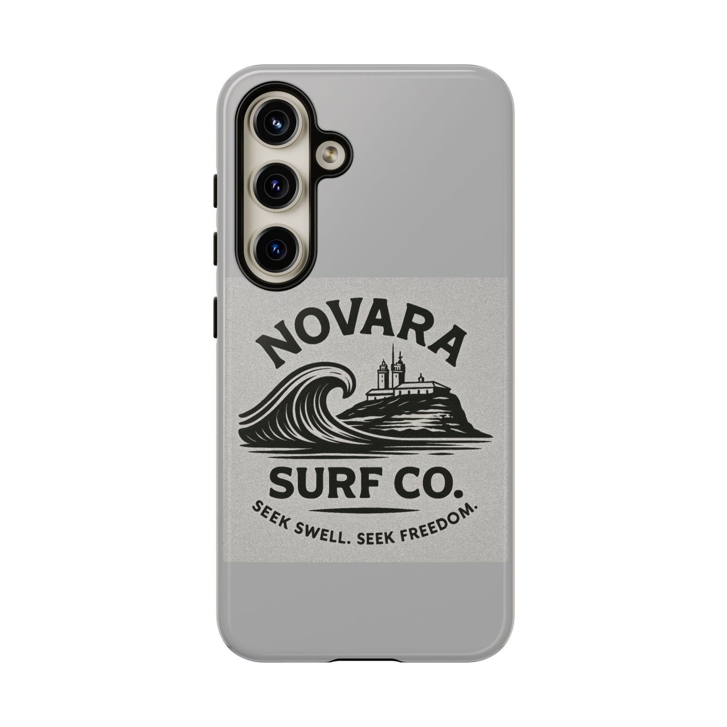 Novara Surf Co. Tough Case – Coastal Wave Logo (Impact Protection)
