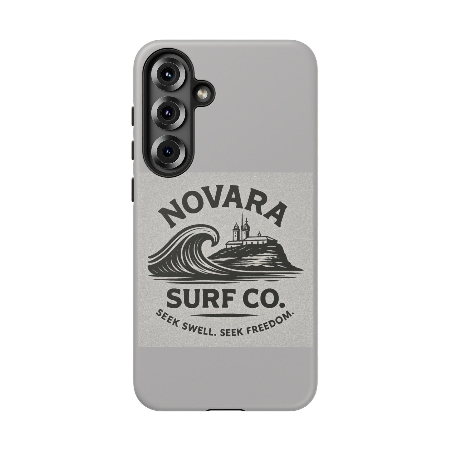 Novara Surf Co. Tough Case – Coastal Wave Logo (Impact Protection)