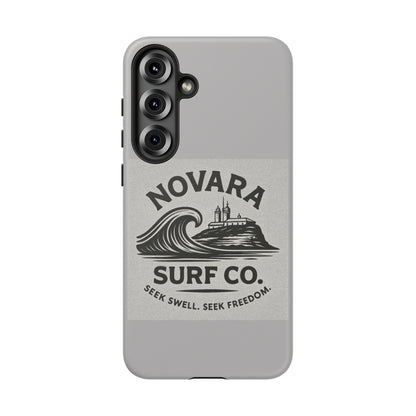 Novara Surf Co. Tough Case – Coastal Wave Logo (Impact Protection)