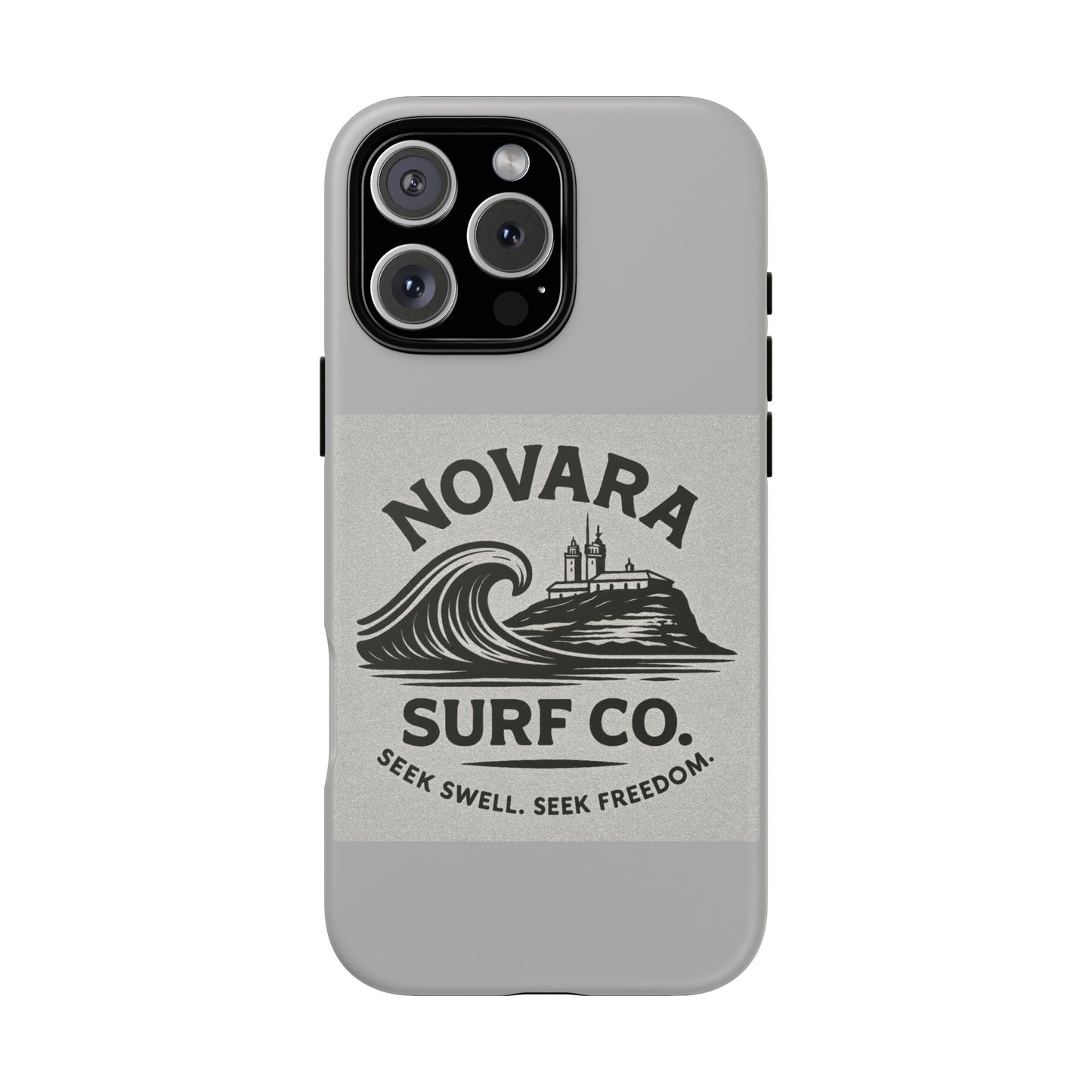 Novara Surf Co. Tough Case – Coastal Wave Logo (Impact Protection)
