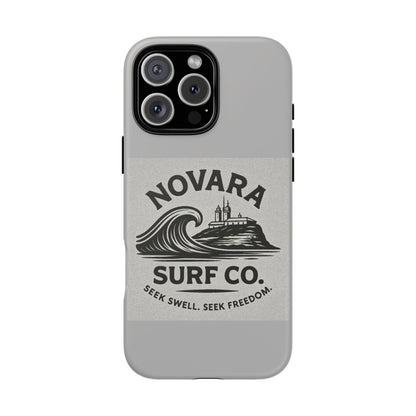 Novara Surf Co. Tough Case – Coastal Wave Logo (Impact Protection)
